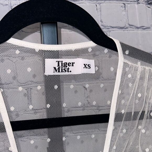 Tiger Mist Sheer White Chloe Lace Blouse Sz XS - Picture 3 of 5